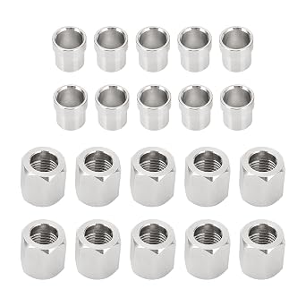 #6 Hardline Nut and Sleeve Set Stainless Steel for 3/8" Hard Line