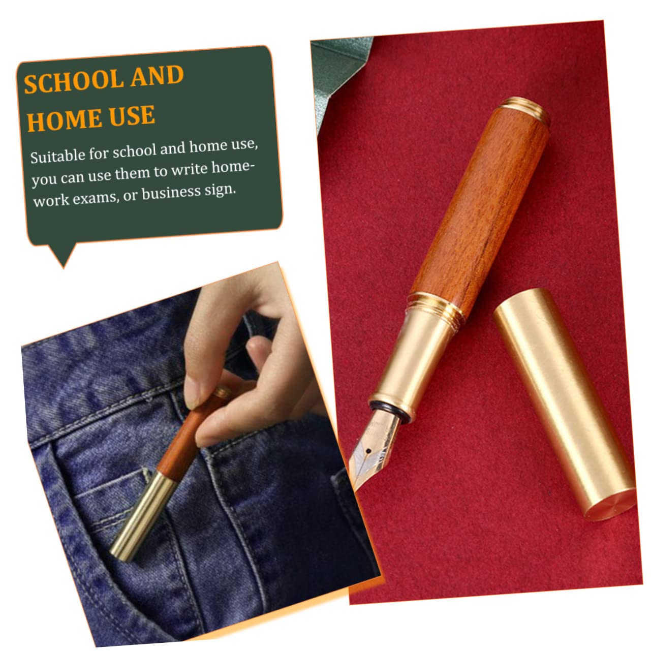 4stücke Retro Füllfederhalter Für Schreibanfänger Schul Und Bürostationery Für Calligraphy Und Schreiben Tragbar Und Leicht