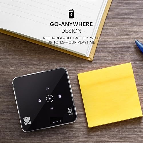 Miniatura 9 de Kodak Ultra Mini proyector portátil – HD 1080p compatible con proyector LED DLP recargable Pico – Pantalla de 100 pulgadas, altavoz integrado