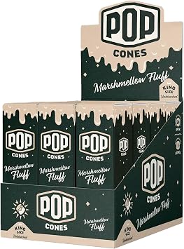 Marshmellow Fluff - King Size, Cones Unbleached - Box of 24