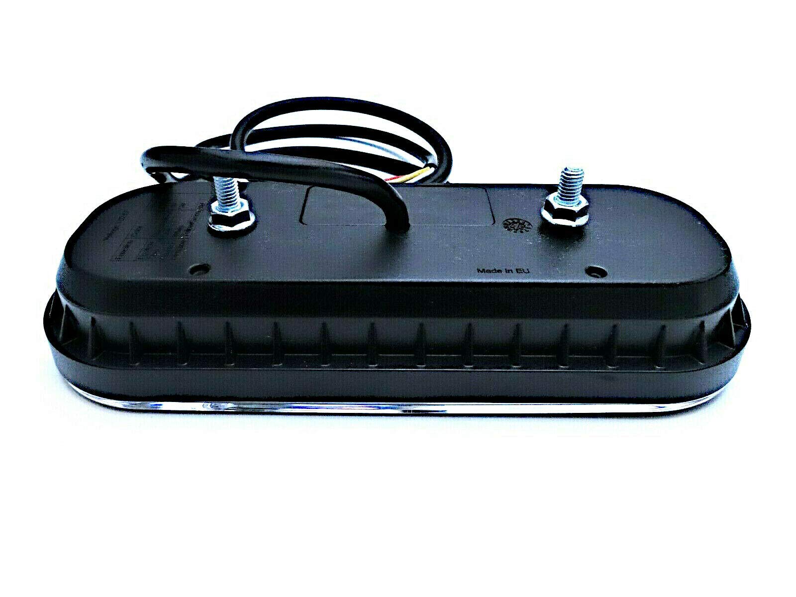Fristom 2 luces traseras LED con 3 funciones de intermitente dinámico de 12 V 24 V para remolque