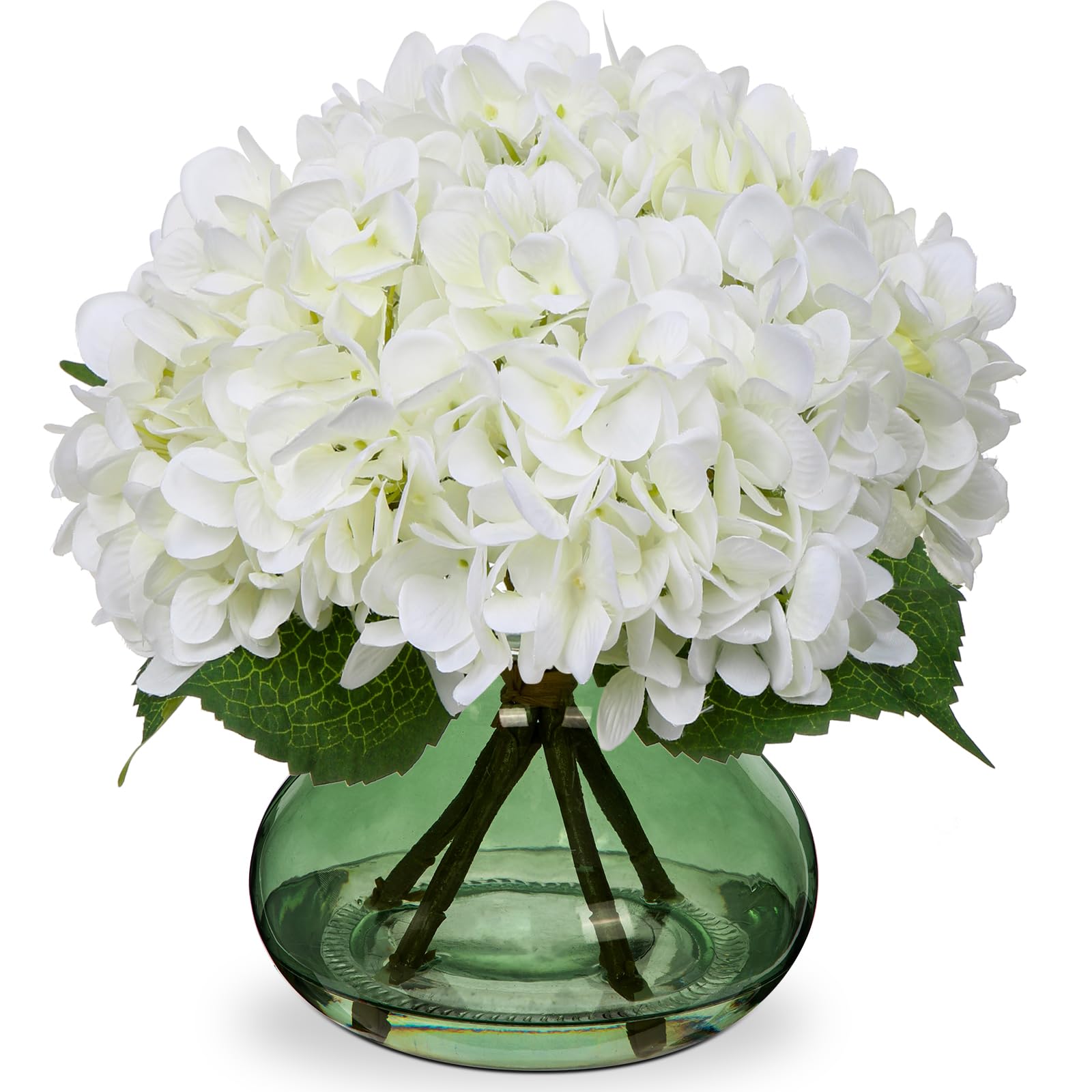 Artificial Flowers Tiger Lily Real Touch with Vase Easter Lily White Lilies Silk Faux Flowers Arrangements in Glass Vase with Faux Water Easter Decor Fake Floral Bulk Bouquet for Office Home Decor — view 24
