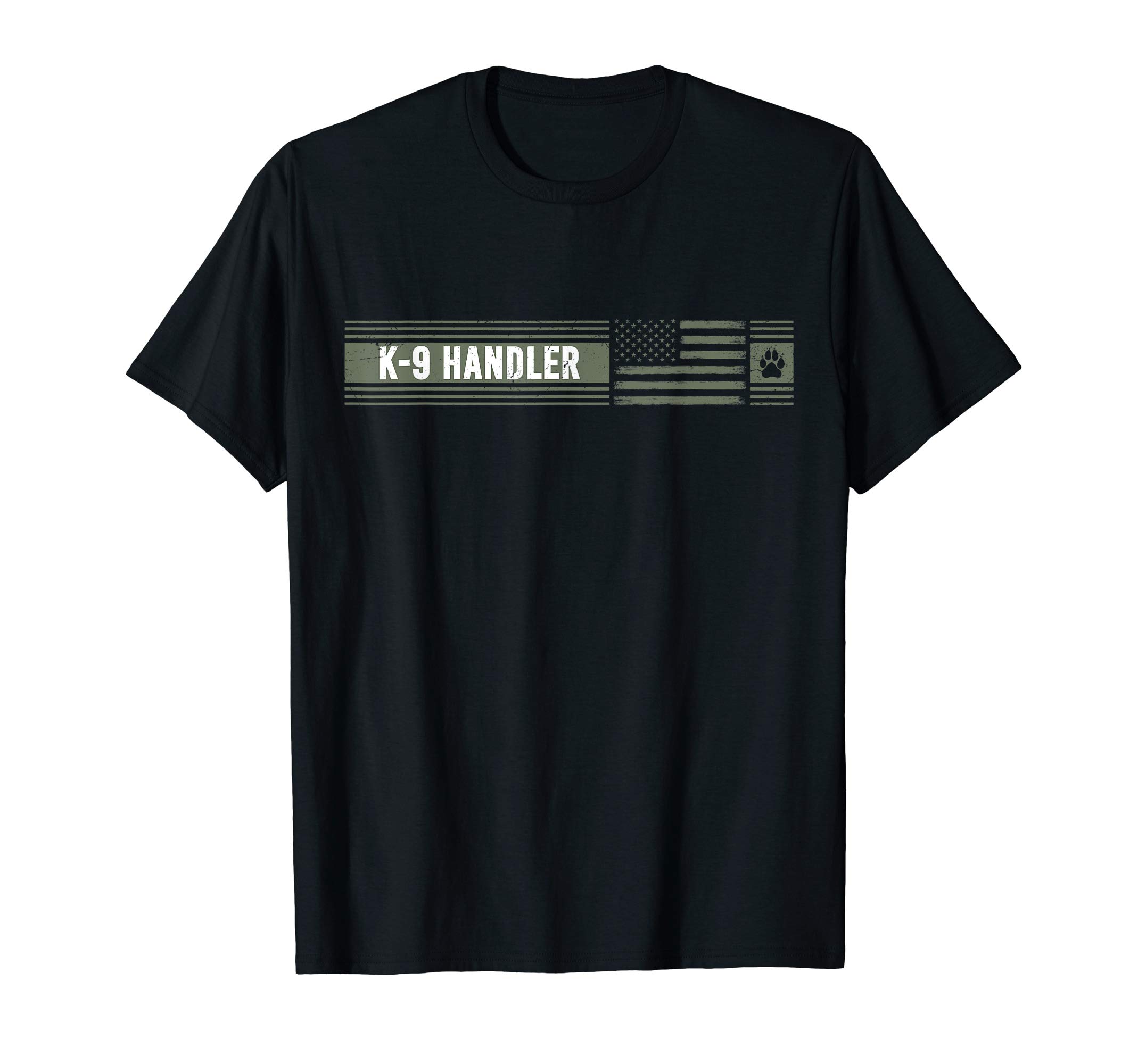 K-9 Handler K9 Unit GiftsK-9 Handler K9 Unit Gift | Distressed | American Flag T-ShirtOEKO-TEX STANDARD 100