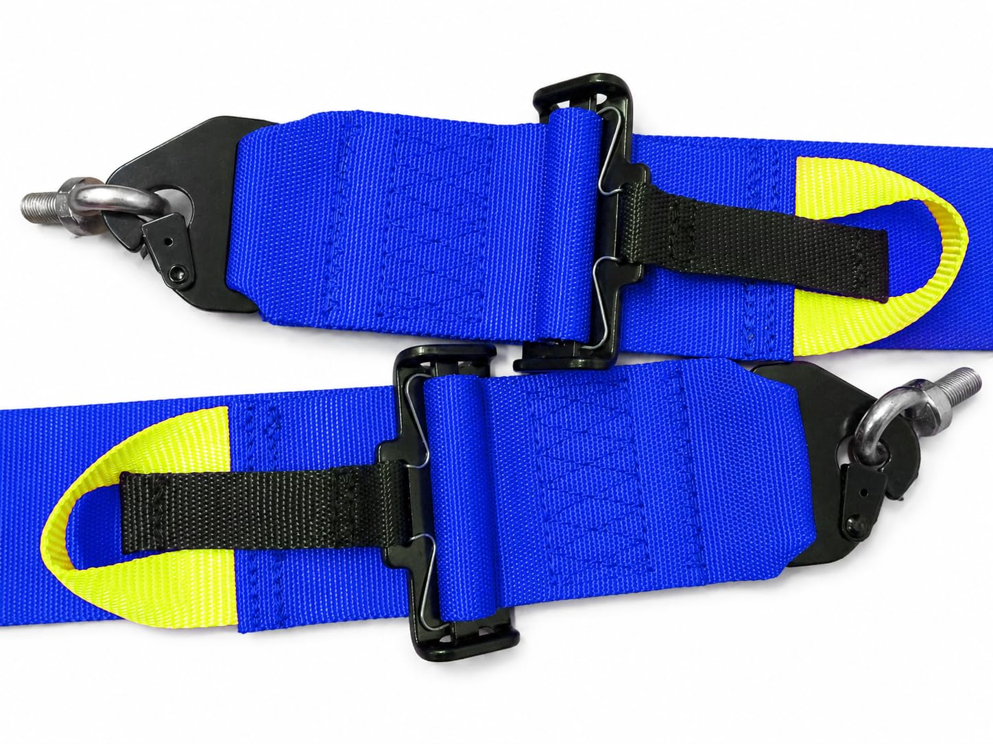 FMIC.EU Performance FMIC.Pro 4-Punkt FIA 8854/98 Renngurt für Motorsport und Trackday mit 3" Schulter- und Beckengurten blau, Schnellverschluss und 2031 Homologation