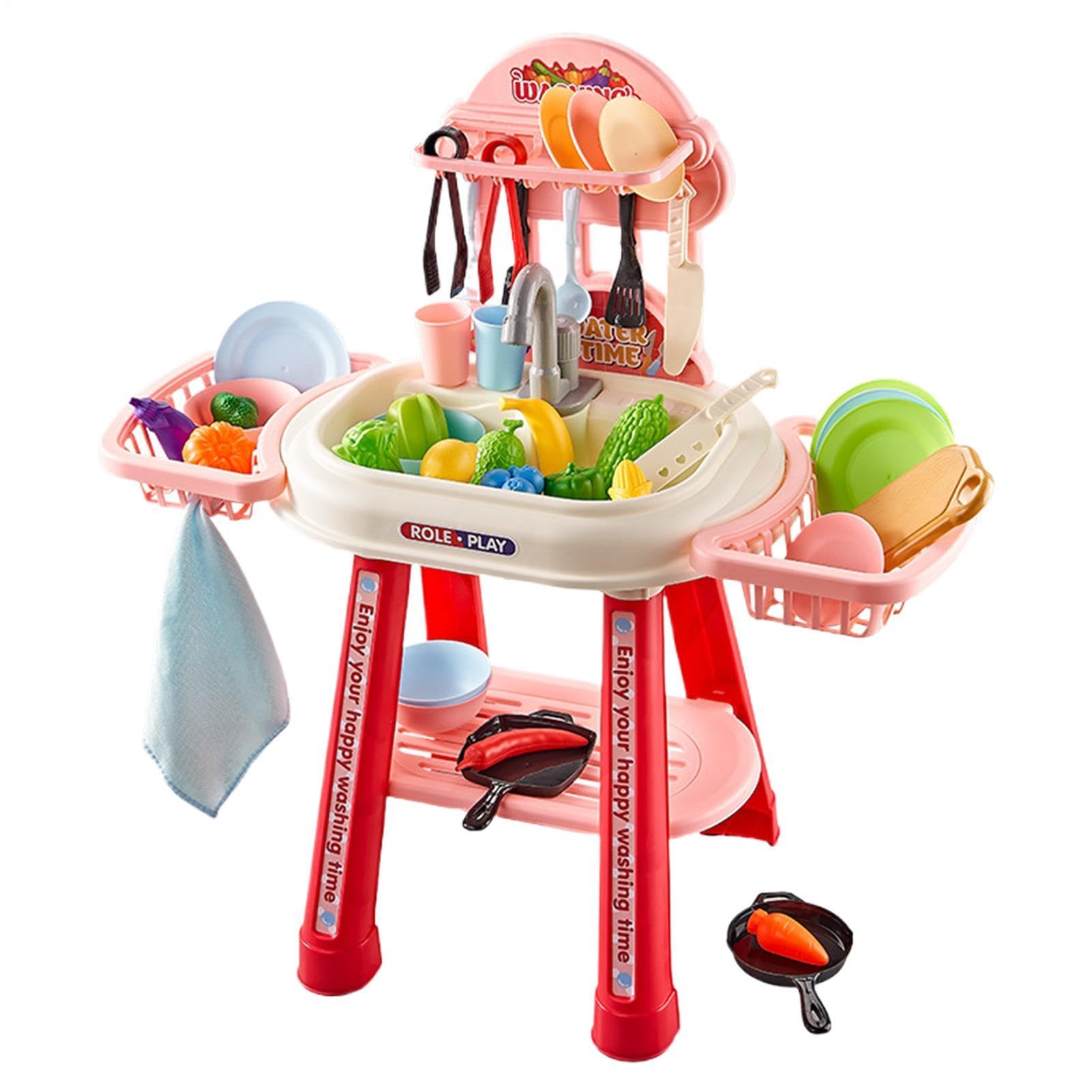 Kids Play Sink, Pretend Kitchen Set, stolik do aktywności na wodzie, zabawka edukacyjna,
