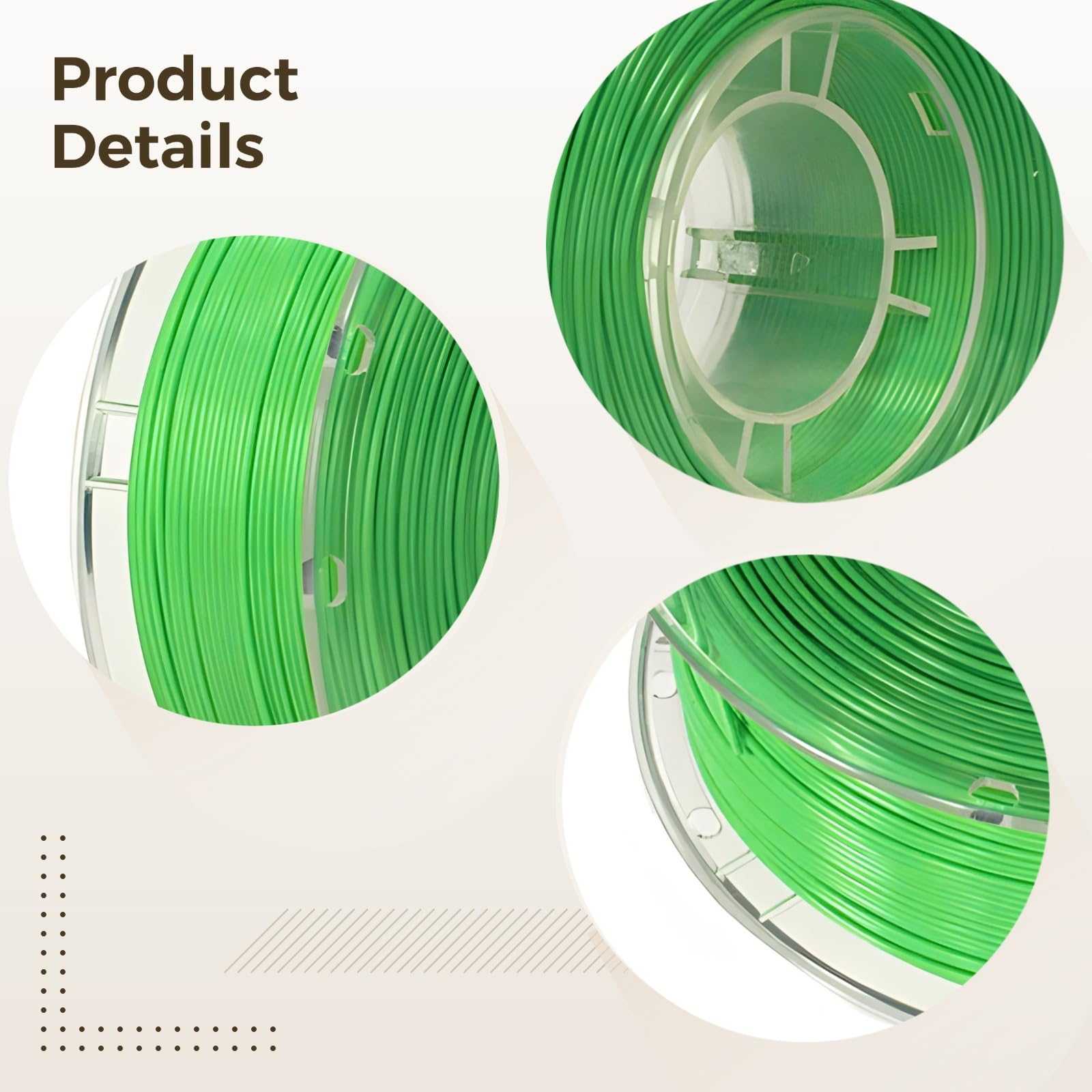 Filamento de impresión 3D de ácido poliláctico, opciones de 1,75 mm y 3,0 mm, alta precisión para modelos, esculturas y piezas, capas suaves para proyectos de impresora 3D