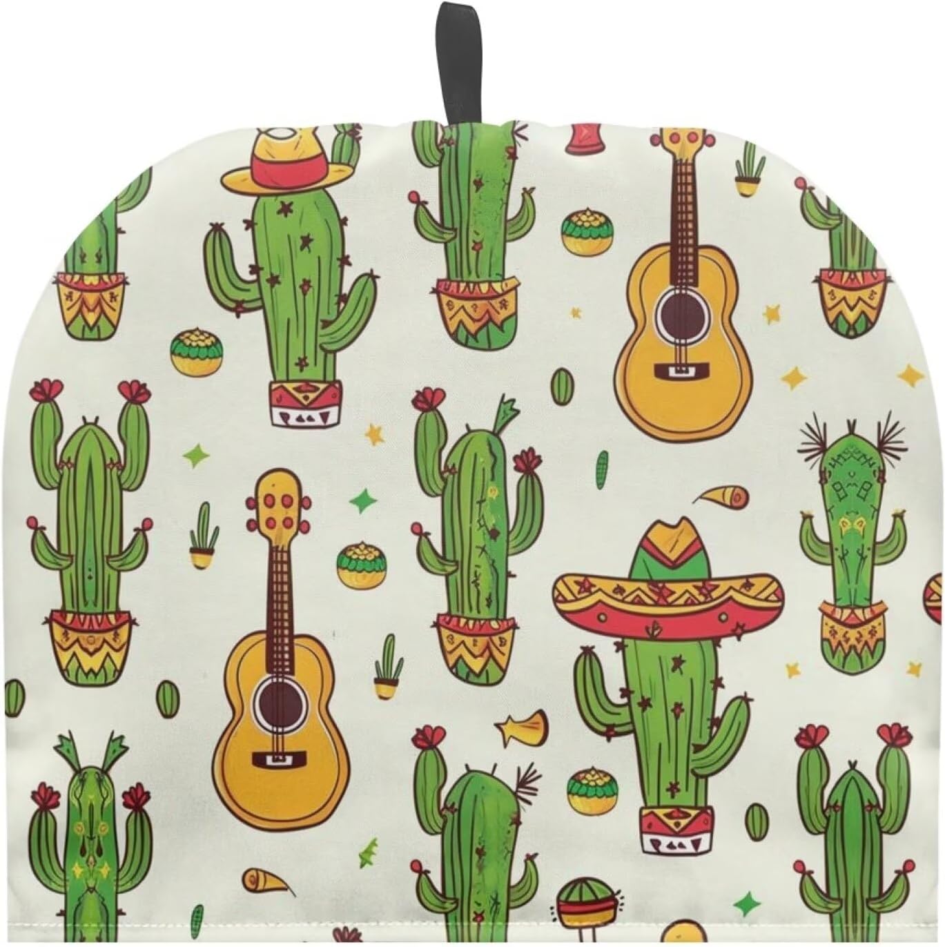 Cinco de Mayo Tea Cozy for Teapot Insulated Mexican Muertos Floral Tea Cosy for Teapot Dust Protector Cactus Tea Pot Cozy Mexico Day Tea Cozies Guitar Tea Cosy for Teapot