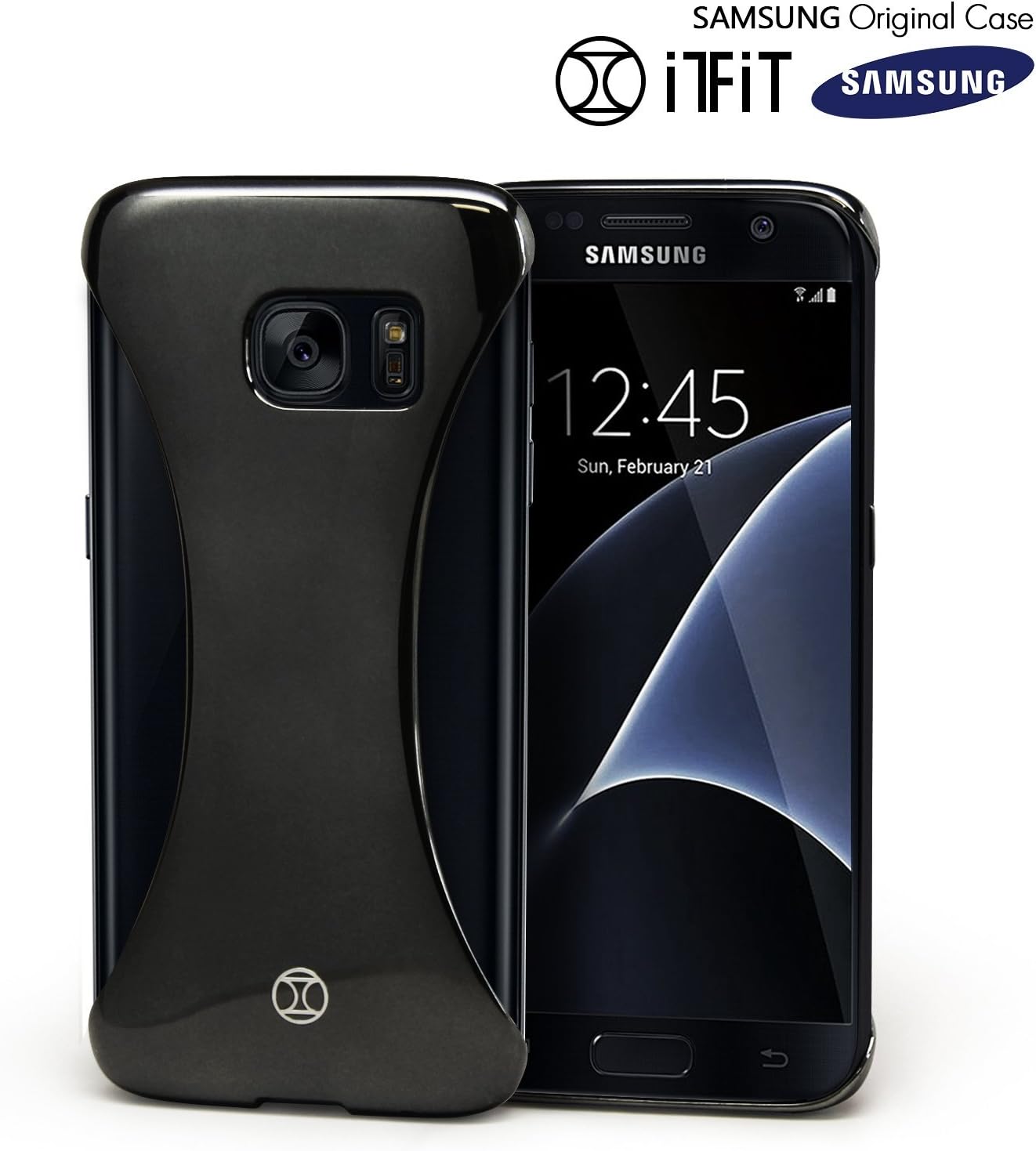 Galaxy S7 Case, Original Samsung [SexyBack] Slim [Form Fitting] Back Cover [Precision Fit] [Extra Wide Earphone Jack] Case for Samsung Galaxy S7 - Black