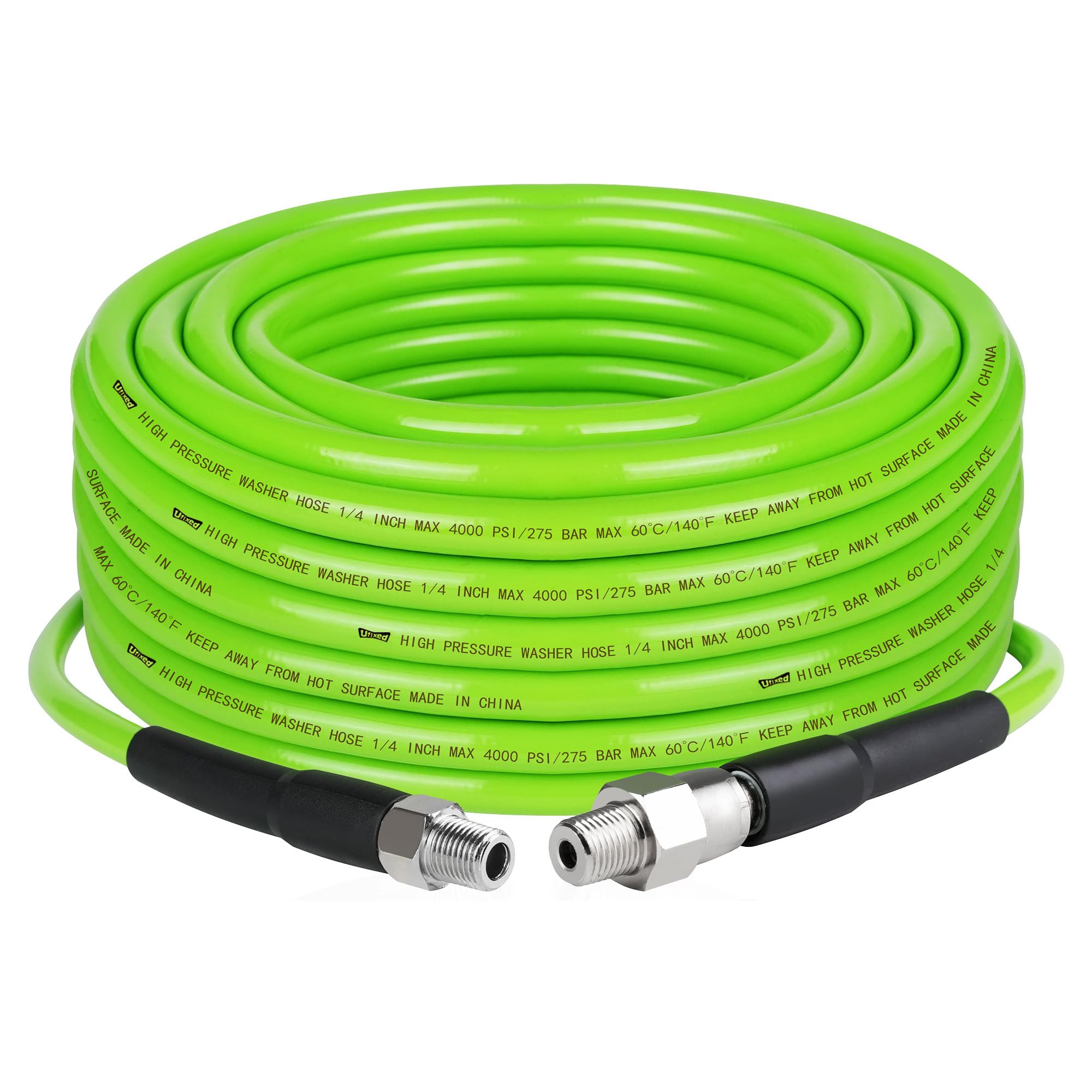 Tubo per Idropulitrice ad Alta Pressione 15 Metri, 4000 PSI, 275 BAR, Ecologico, Flessibile e Durevole, Adatto per Idropulitrici, con Raccordi e Adattatore in Ottone