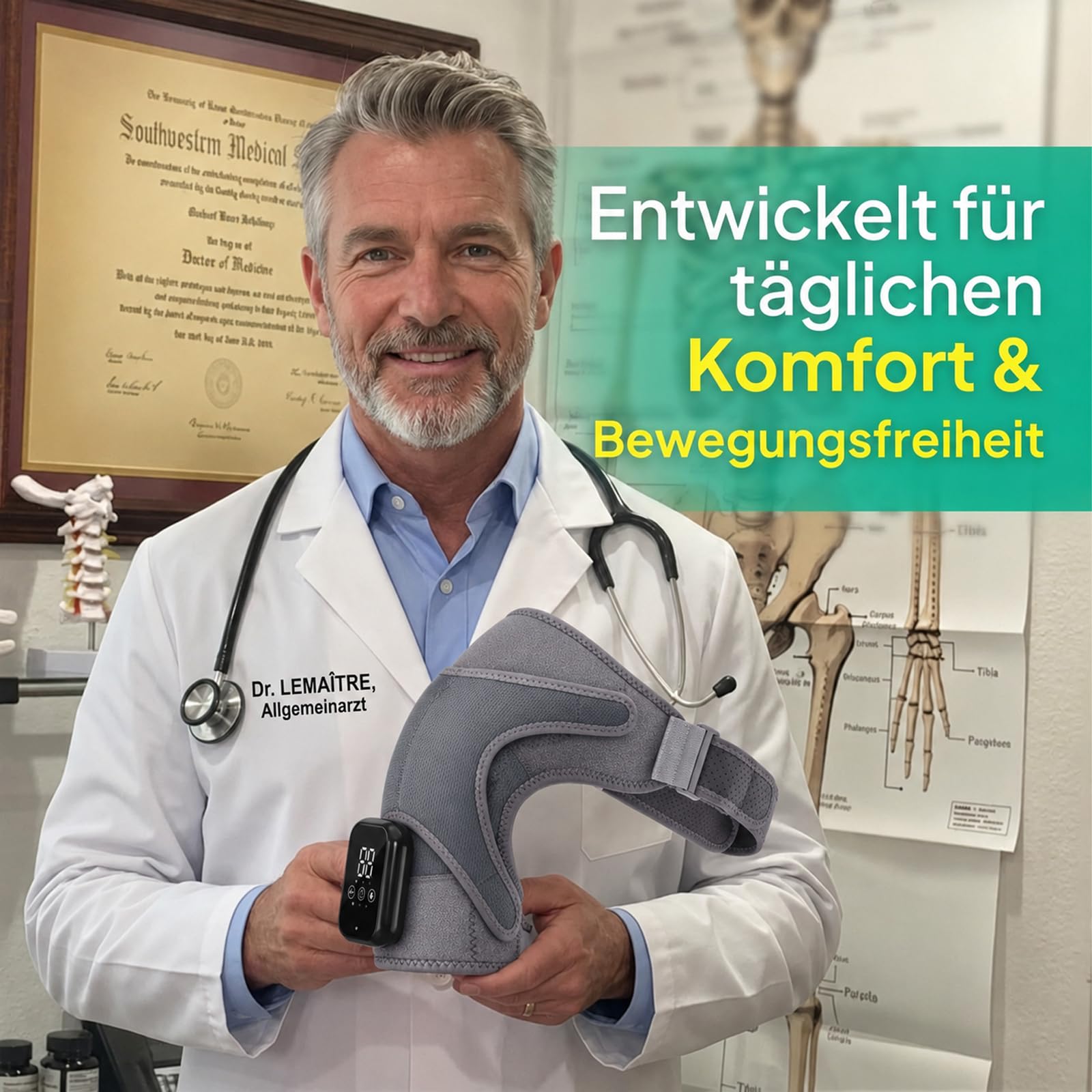 Relivera 3-In-1 Schultermassage, Schultermassagegerät Mit Dreifacher Massagefunktion, Lange Akkulaufzeit, Kabelloses Design, Verschiedene Massageprogramme