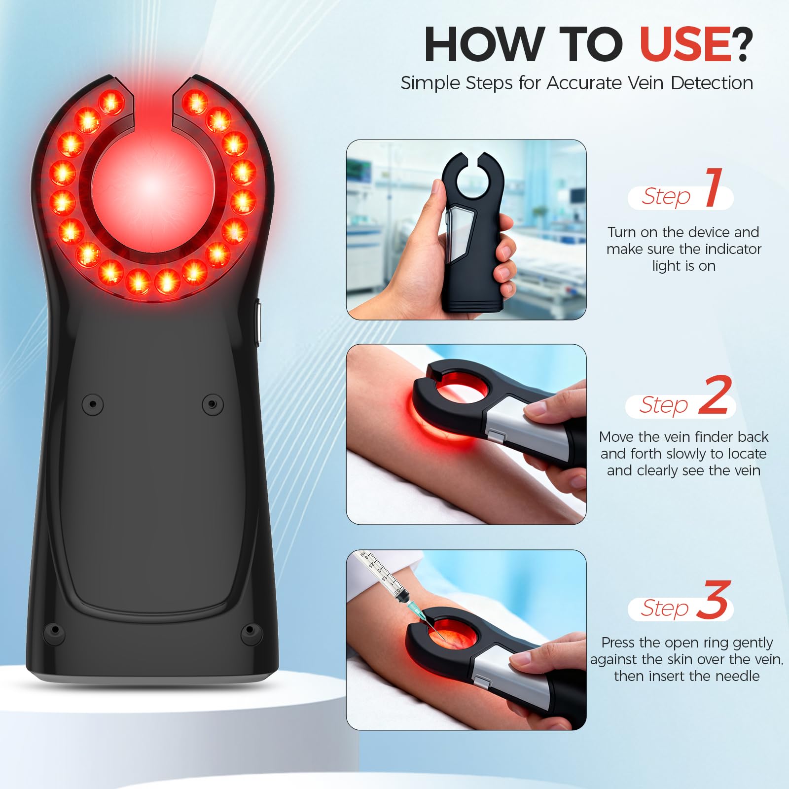 Amazon.com: KSWEGKC Vein Finder for IV Access,Handheld Vein Viewer