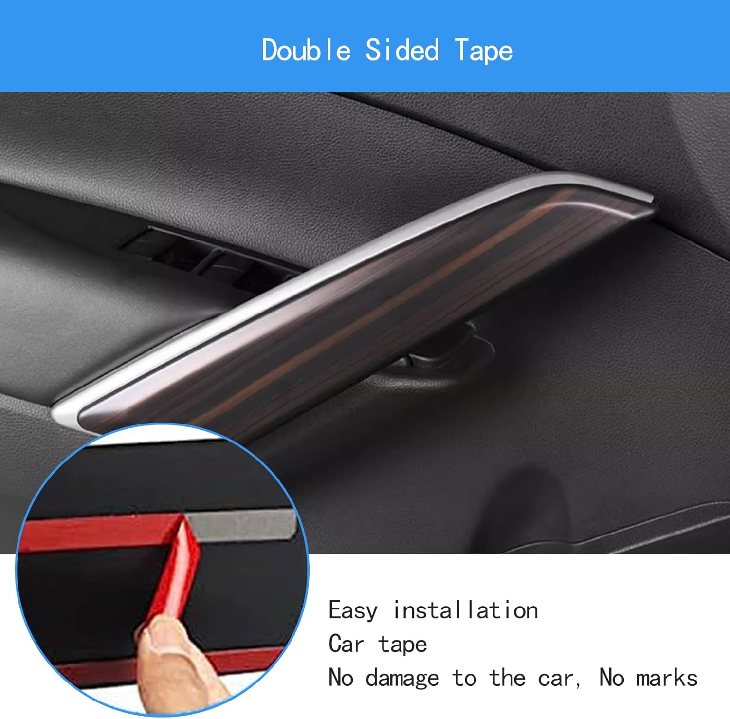 Car Accessories Compatible with Toyota Corolla Cross 2022 2023 2024 2025 2026 Inner Door Armrest Handle Bowl Frame Cover Trims ABS 2PCS(Peach Wood Style)