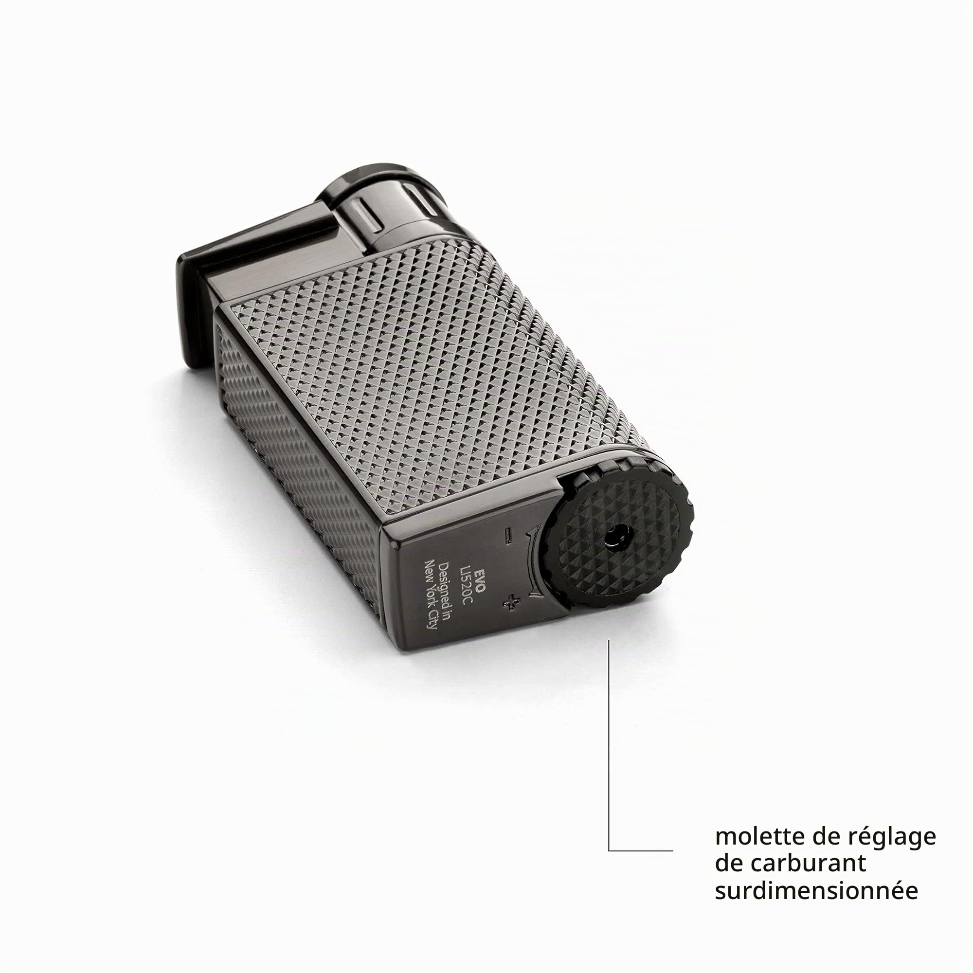 Briquet Colibri Evo Jet Flame | Allume-Cigare et Cigarettes | Résistant au Vent | Fonctionne avec du Butane (Non Inclus) | Coffret Cadeau élégant | Garantie de Deux Ans