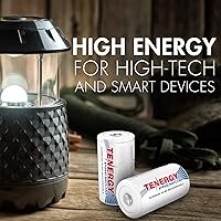Vista 2 de Tenergy Combo: 4 baterías recargables de tamaño D premium de alta capacidad 10000mAh NiMH - Certificado UL