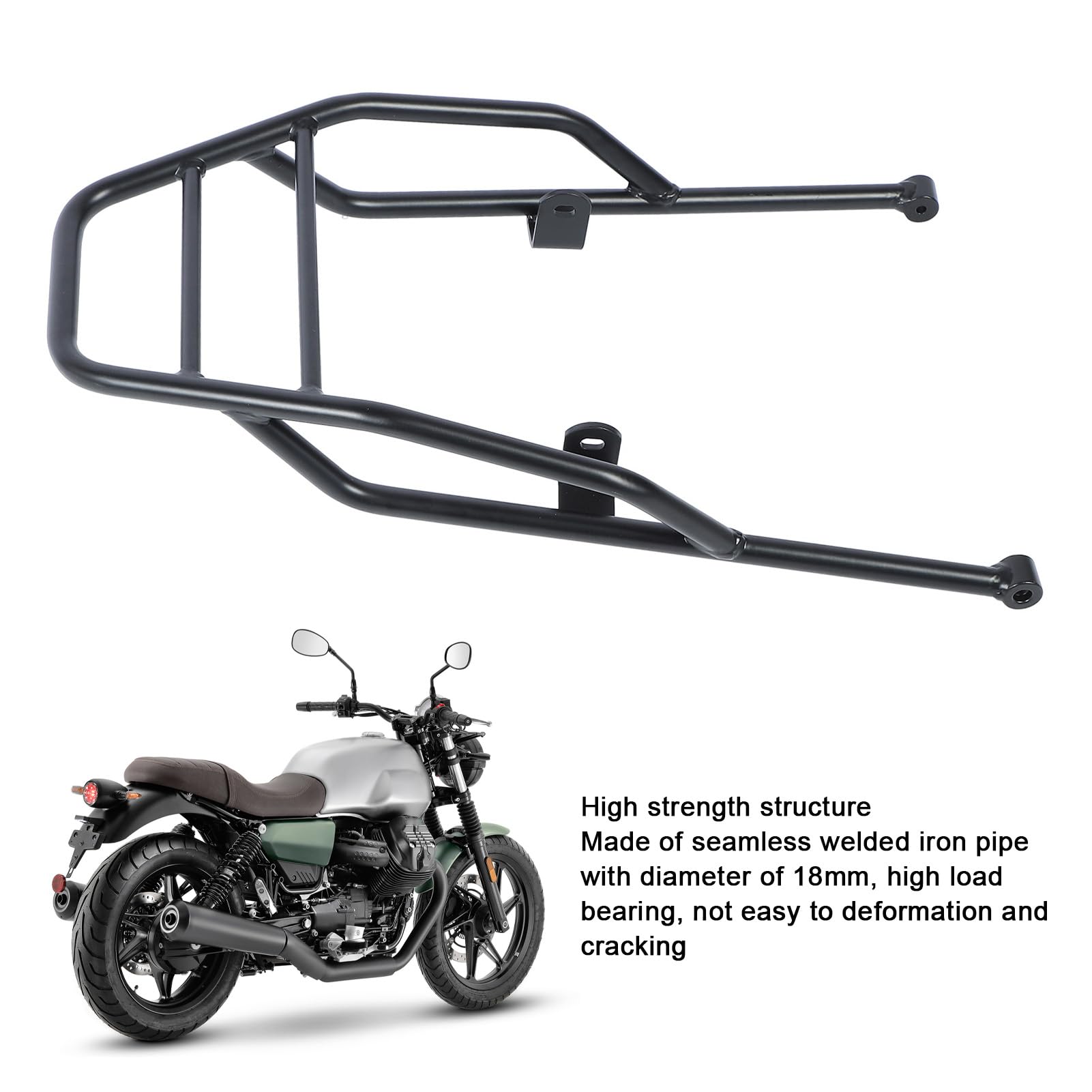 Motorrad-Heckgepäckträger für V7 Stone Special Custom 2021-2024, Gepäckträger-Stützregal