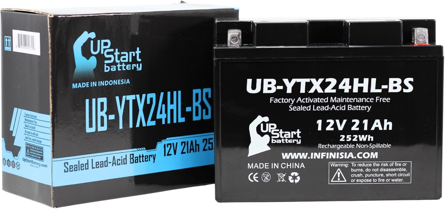 UB-YTX24HL-BS Battery Replacement for 2008 BRP (CAN-AM) Spyder (RS) 998 CC Motorcycle – Factory Activated, Maintenance Free, Motorcycle Battery – 12V, 21AH, UpStart Battery Brand UB-YTX24HL-BS Battery Replacement for 2008 BRP (CAN-AM) Spyder (RS) 998 CC Motorcycle – Factory Activated, Maintenance Free, Motorcycle Battery – 12V, 21AH, UpStart Battery Brand