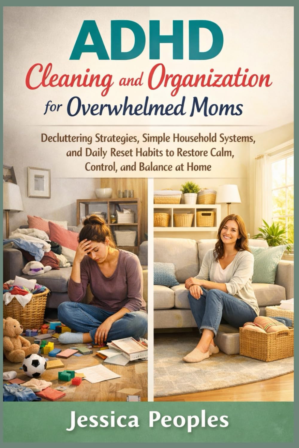ADHD Cleaning and Organization for Overwhelmed Moms: Decluttering Strategies, Simple Household Systems, and Daily Reset Habits to Restore Calm, Control, and Balance at Home