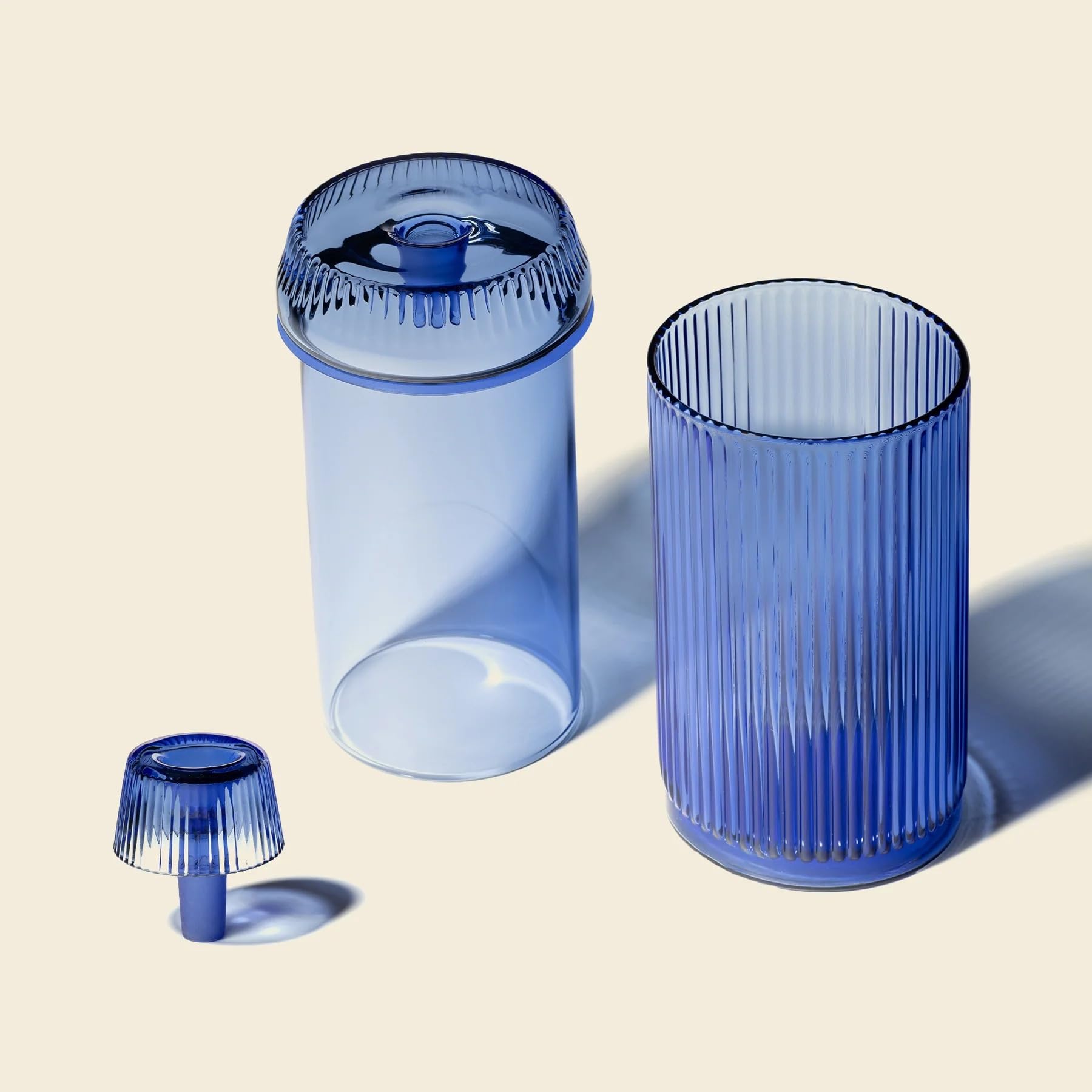 NWTN Home Deco Gravity Bong | Vintage Glasbong Wasserpfeife aus Borosilikatglas zum Rauchen mit 14 mm Kopf, Glas-Wasserpfeife für den Tisch (Lapis)