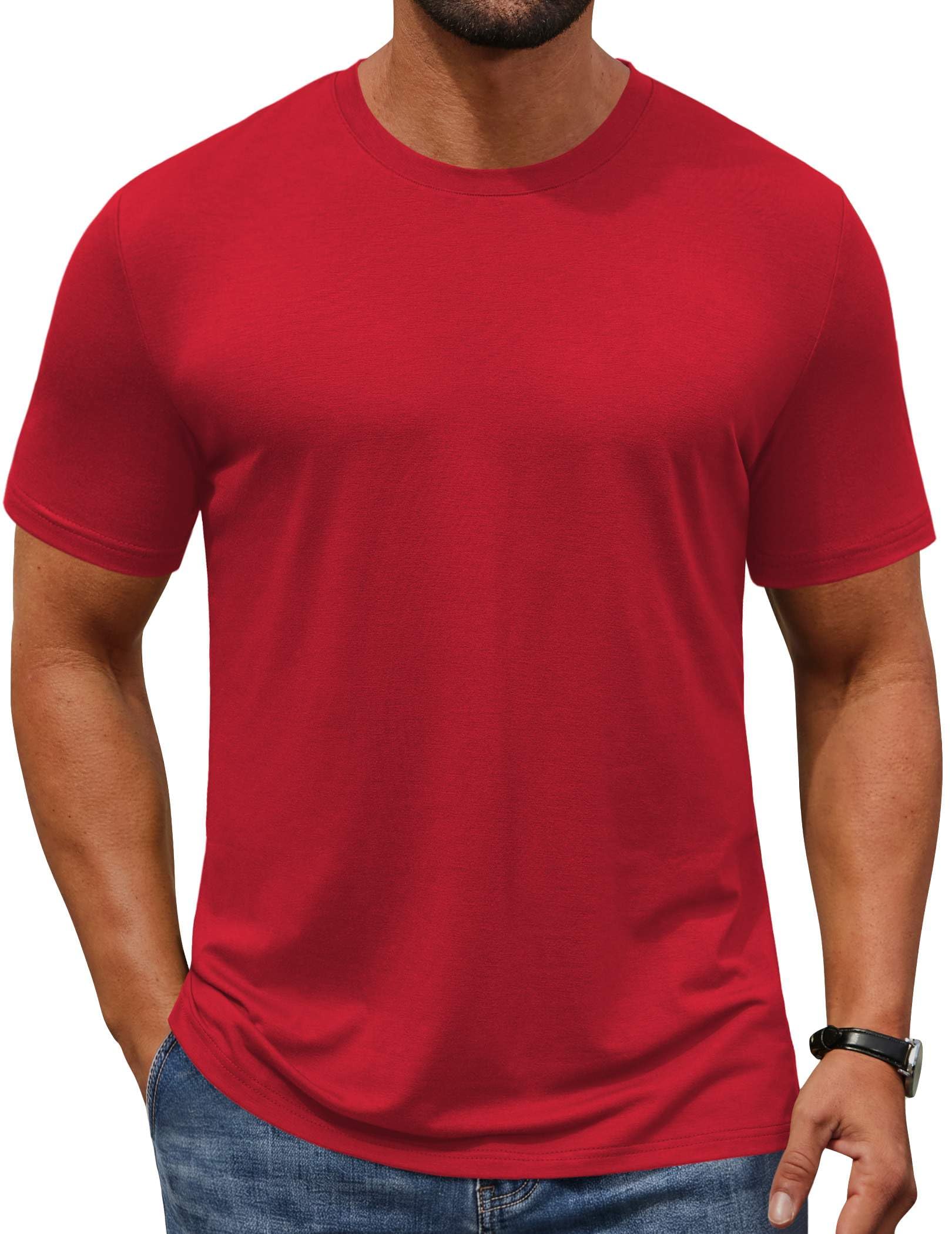 COOFANDY Men's T-Shirts Short Sleeve Crew Neck T Shirts Casual Classic Basic Tee Shirts