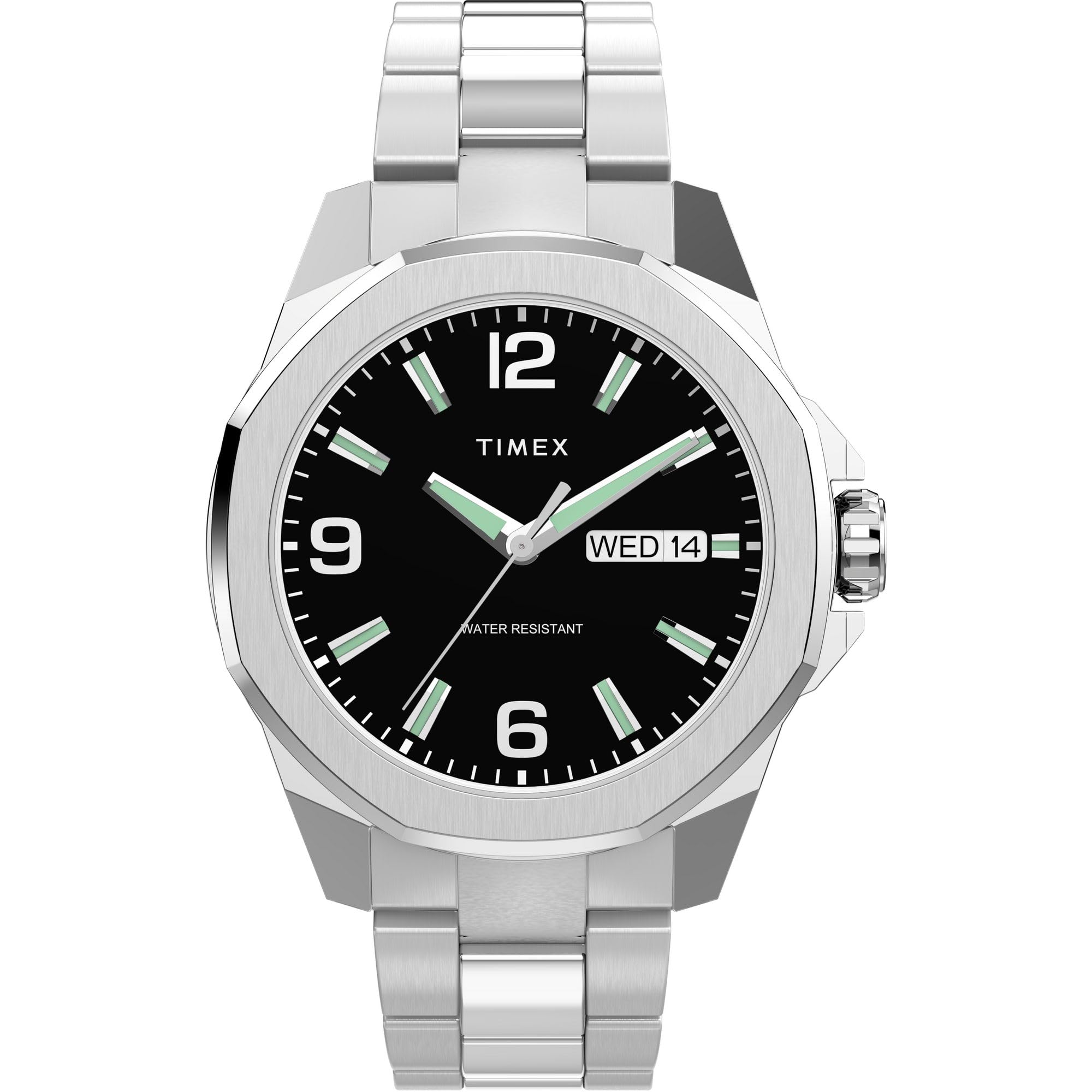 timex Essex Analog Watch for Man with Black Round Dial & Silver Stainless Steel Bracelet Band Water Resistant Men's Wrist Watches - TW2W92700UJ-picture-32