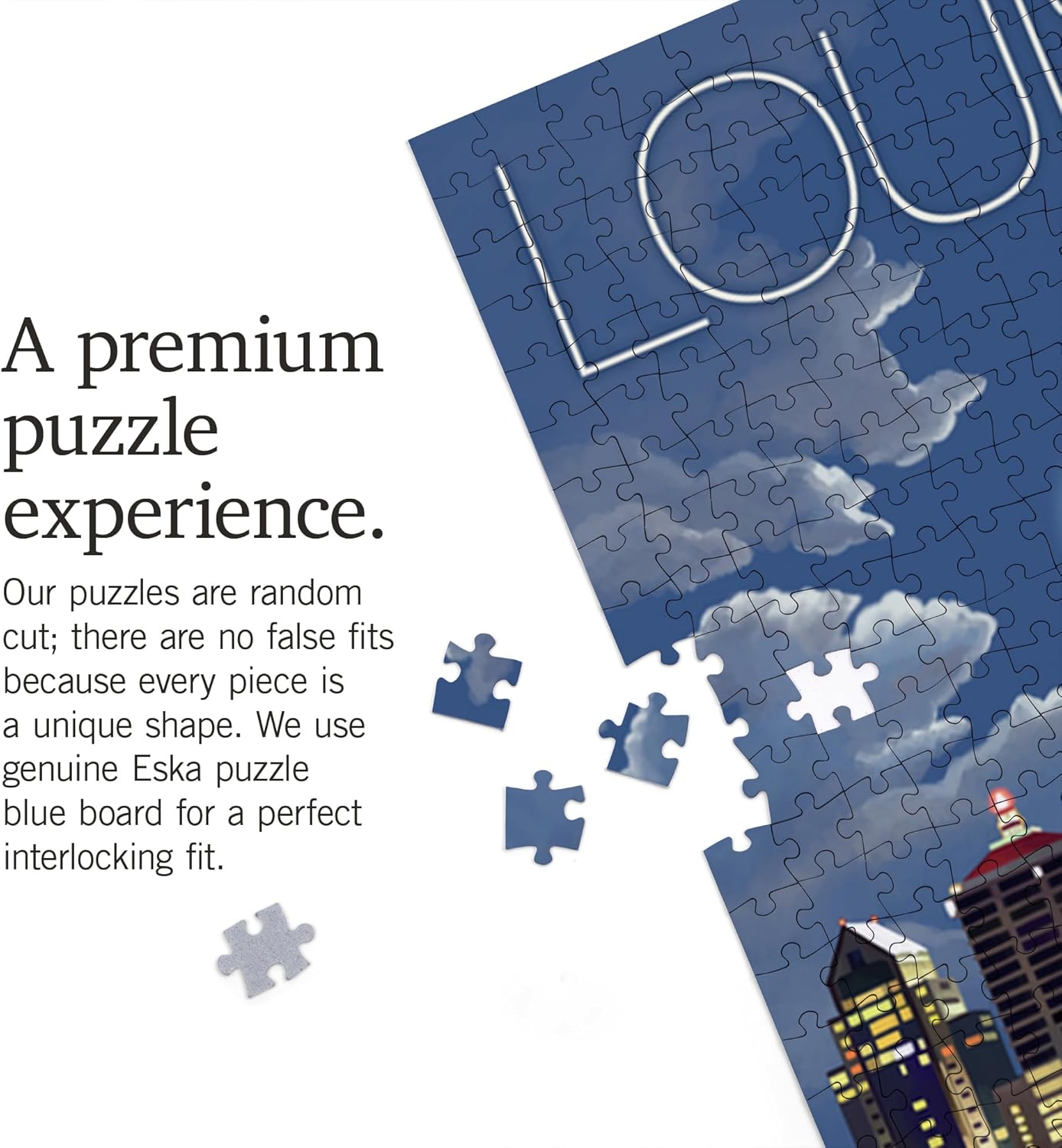 Louisville, Kentucky, Skyline at Night (1000 Piece Puzzle, Challenging Jigsaw Puzzle for Adults, Made in USA)