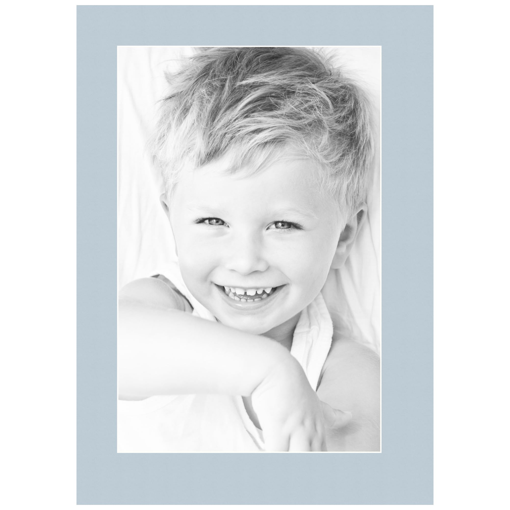 11x17 Fountain Blue/Baby Blue Custom Mat for Picture Frame with 7x13 Opening Size (Mat Only, Frame NOT Included) - 7 Pack