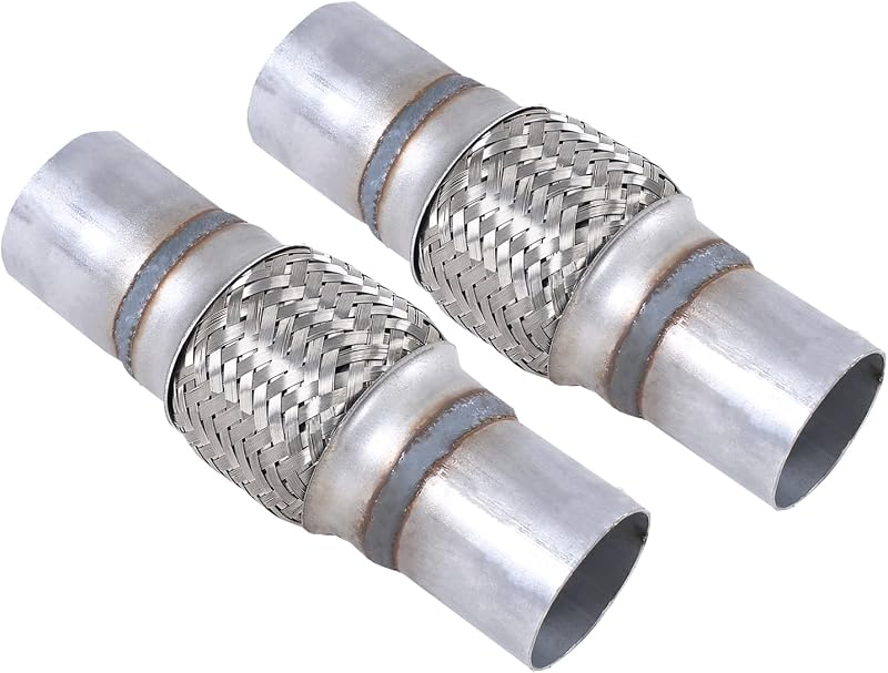 Tubo flexível de escapamento FGJQEFG em aço inoxidável trançado 2" x 4" – 2 unidades