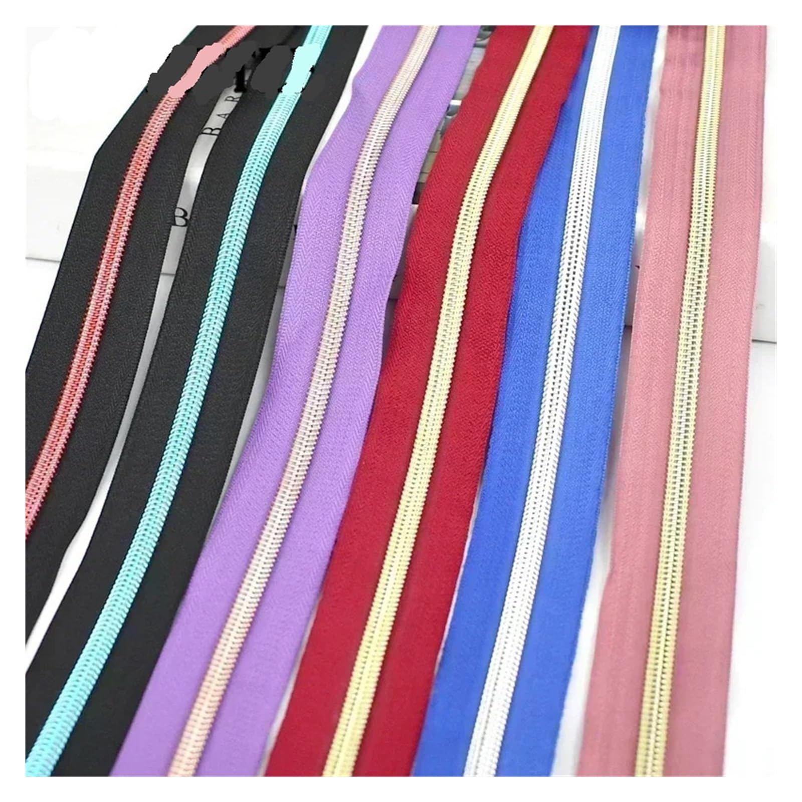 Cinta de nailon con cremallera 5# rollo 2/3/5/10 m, bobina multicolor para reparación de costura para bolsos, ropa, zapatos, manualidades