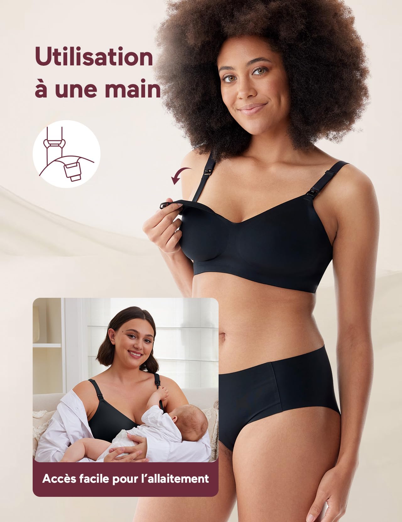 momcozy Soutien-Gorge Allaitement, sans Couture brassière Allaitement, Confort Soutien-Gorge sans Armature - 5