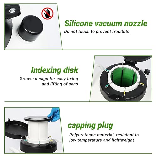 Miniatura 9 de U.S.SOLID 15 L Contenedor criogénico de nitrógeno líquido (LN2) Dewar Semen Tank 6 recipientes Bolsa de transporte