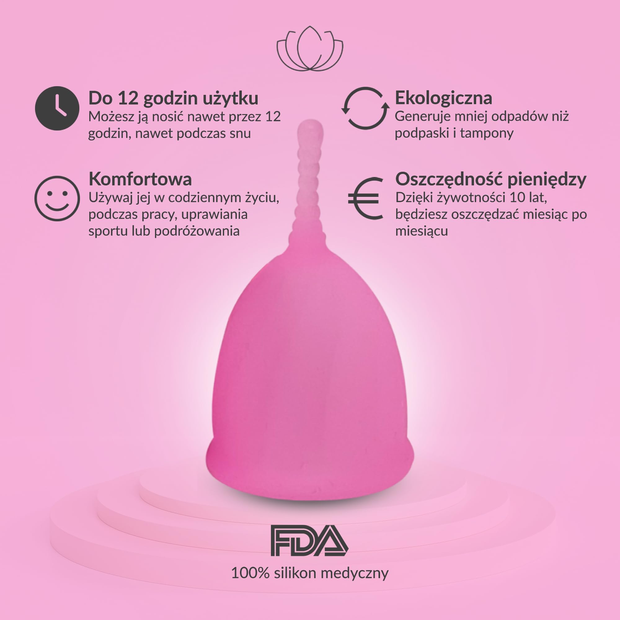 Zestaw 2 Kubeczki Menstruacyjne do Okresu w Rozmiarach S i L z Kubeczkową Sterylizatorką - Wielokrotnie Używany Kubeczek Menstruacyjny tampon i podkładka alternatywa
