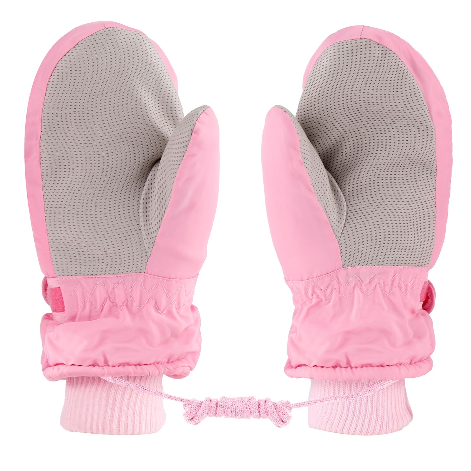 KAKU NANU Guanti da Sci per Bambini Guanti 2-10 Anni Guanti Impermeabili Guanti Invernali da Neve Caldi per Bambini Guanti in Pile Termico per Ragazzi Ragazze Rosa Viola Blu Cartone Animato