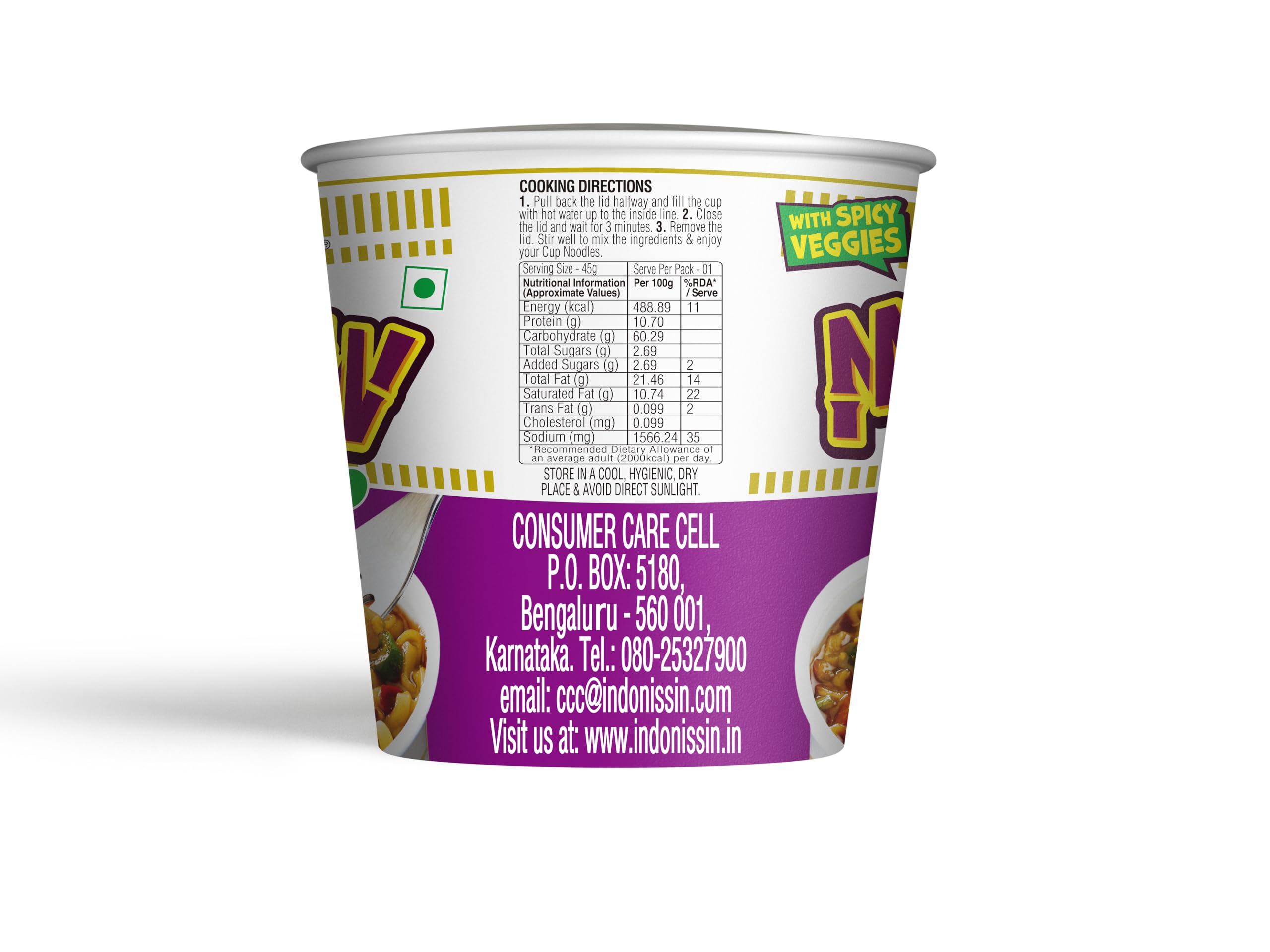 Nissin Cup Noodles Mini Veggie Manchow | Spicy Manchow Flavor with
