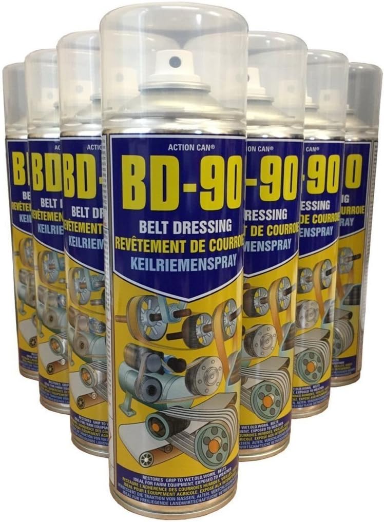 (Pack of 4) Action Can BD-90 500ml Drive Belt Dressing Restores Grip Stops Slipping Stops Squeal