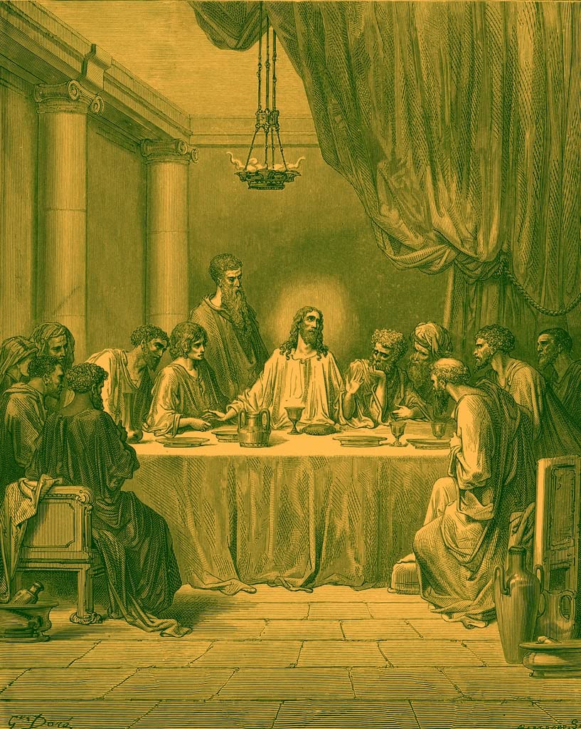 Tableau La Cène de Gustave Doré 60x90cm pour impression d'art mural