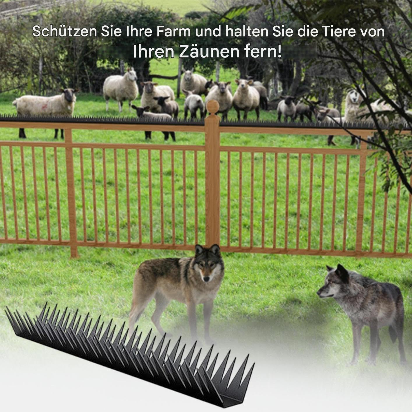 Kletterschutzspikes Vogelabwehr Anti-Tauben -Spike-Streifen Tiervertreiber