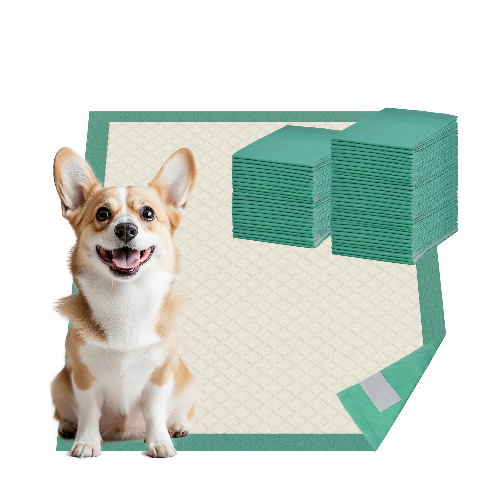 Gardner Pet Tappetini Igienici Assorbenti Monouso per Cani, 61x46cm – Super Assorbenti, Anti-Perdita e Adesivi Antiscivolo, Ideali per Addestramento Cuccioli (50 Pezzi)