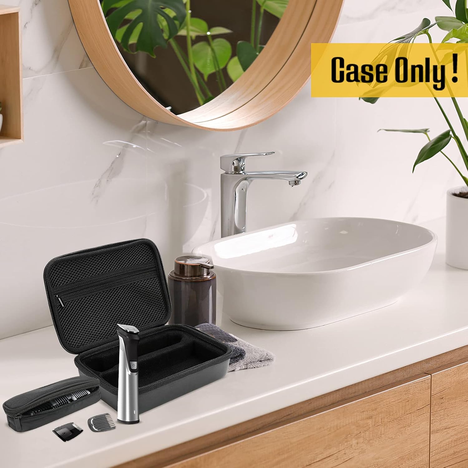 ProCase Hard Carrying Case Compatible for Norelco Multigroom Series 7000 MG7750/49 MG7770 MG7790 MG7791/40 Men's Electric Trimmer Shaver and Attachments -Black - Image 7