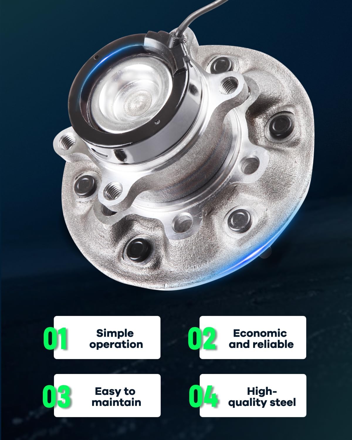 SCITOO 1* Wheel hub bearing Front Right for Colorado 2004-2008, for Gmc Canyon 2006-2008, for Isuzu I-280 2006, I-290, I-300 2007-2008 515107 only for RWD