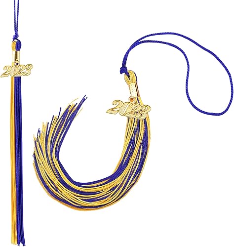 2 piezas de borla de graduación académica 2023 borla para graduación, decoración de sombrero, borla con el dije de oro del año 2023, accesorios de