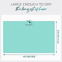 Vista 3 de Envoltorio de toalla de microfibra para el cabello para mujeres - Regalo y viaje - Suave como la seda - Cabello rizado, ondulado, liso para chicas