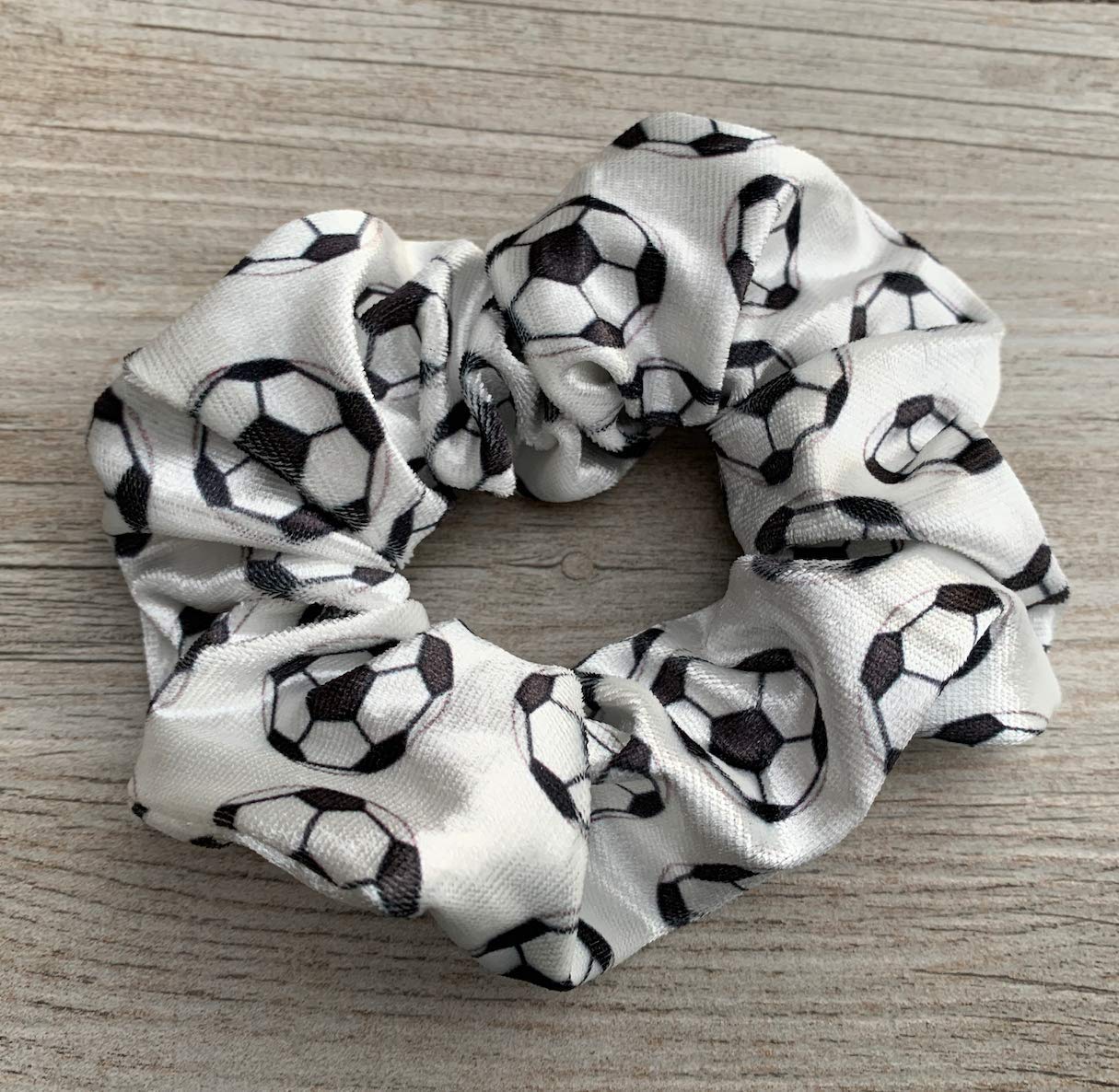 Soccer Theme Hair Scrunchies, Lightweight Hair Ties for Gym & Sports with Gift Willbond 20 Pcs Softball Soccer Basketball Hair Scrunchies  main image 4
