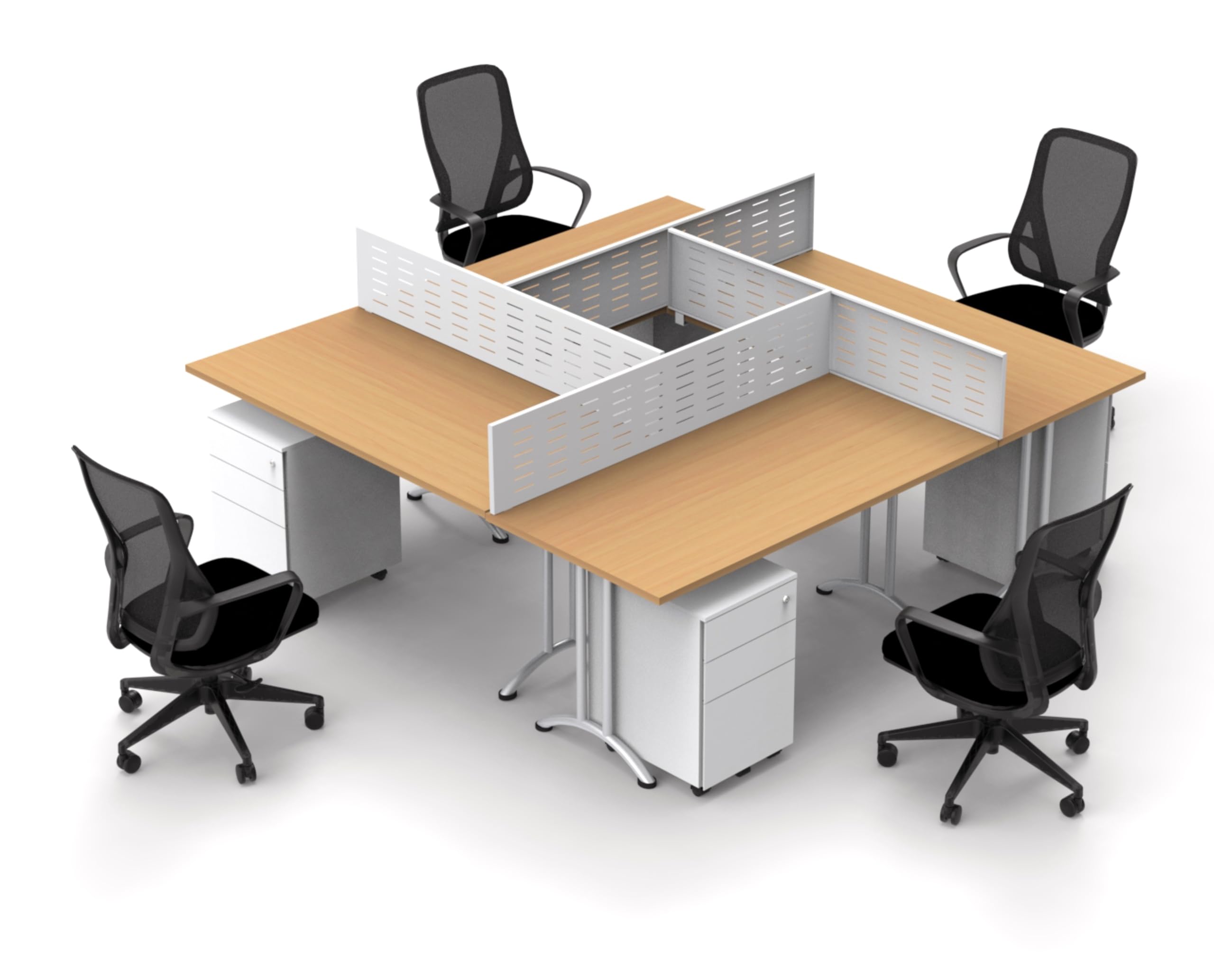 Amazon.com: 4 Person Desks Work Station Meeting Seminar Tables