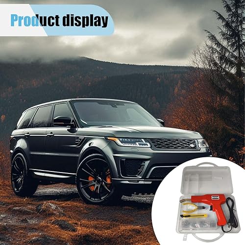 Miniatura 6 de Kit de soldador de plástico, pistola de soldadura de plástico con 4 tipos, 1000 grapas, grapadora en caliente, kit de reparación de parachoques con