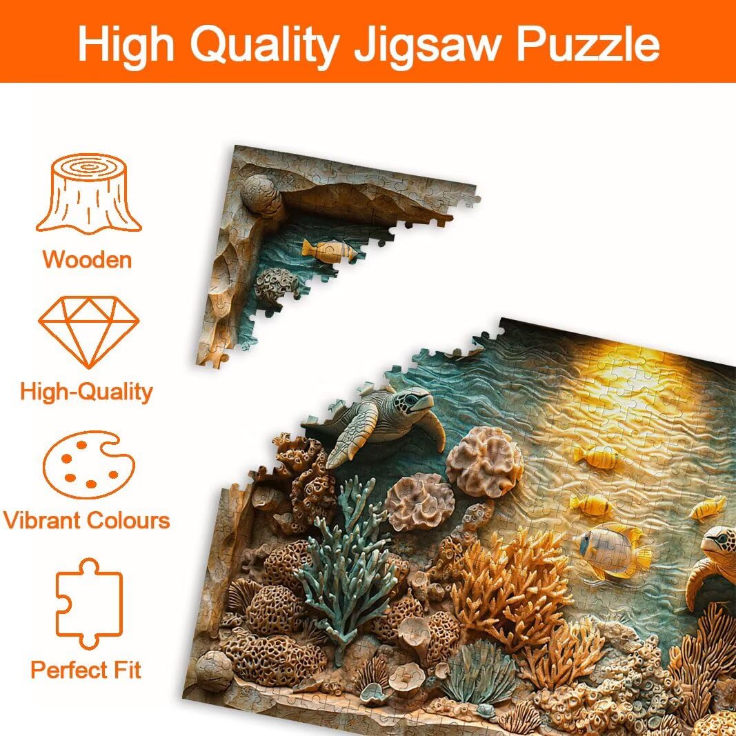 Puzzle Tortuga Marina, Puzzle 2000 Piezas, Rompecabezas, Regalo Mujer -8142