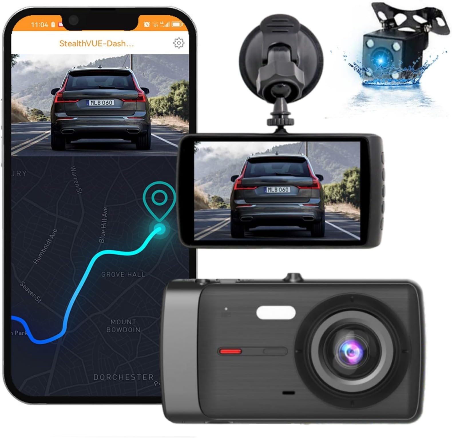 Dual Dash Cam Front and Rear, 2.4 inch IPS Screen Car Driving Recorder, 1080P FHD Dashboard Camera, Backup Camera Night Vision, Park Monitor, G-Sensor, for Car Taxi Prime Of Day Deals 2024 Warehouse