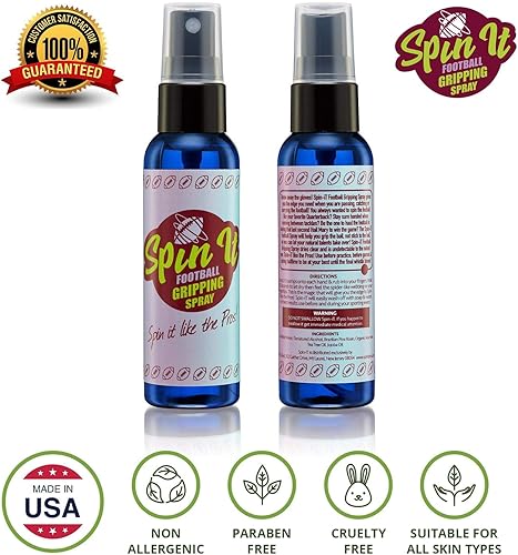 Miniatura 2 de Spin iT Football Grip Spray – Agarre firme con o sin guantes de fútbol – Complemento al equipo de entrenamiento de fútbol y accesorios de fútbol –