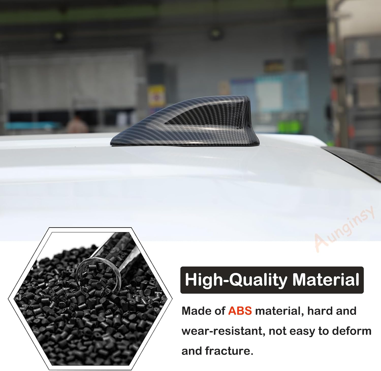 Car Shark Fin Antenna Cover Trim Fit Toyot@a Tundra/Sequoia 2022-2025 Shark Fin Antenna Cover AM FM Connection Radio Signal Car Roof Aerial Base Radio Signal Waterproof Top Mounted Antenna Accessories