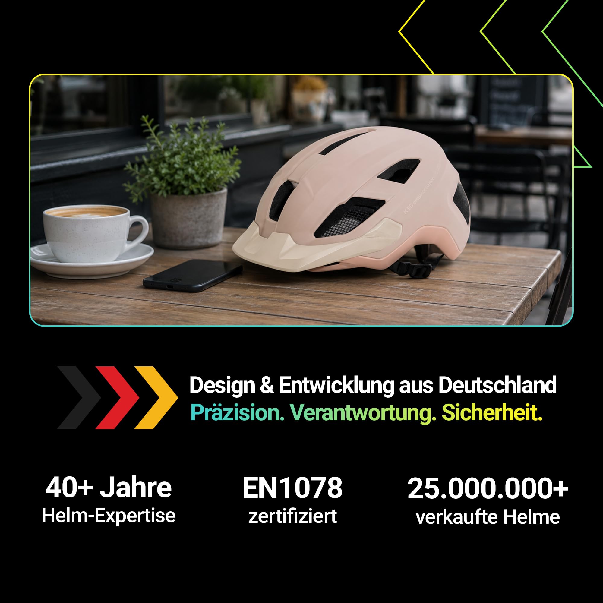 KED Embrace Urban UF-1 Unisex Fahrradhelm – Stylischer Urban Helm Mit In-Mold Technologie Für Alltag, Pendeln Und Freizeit