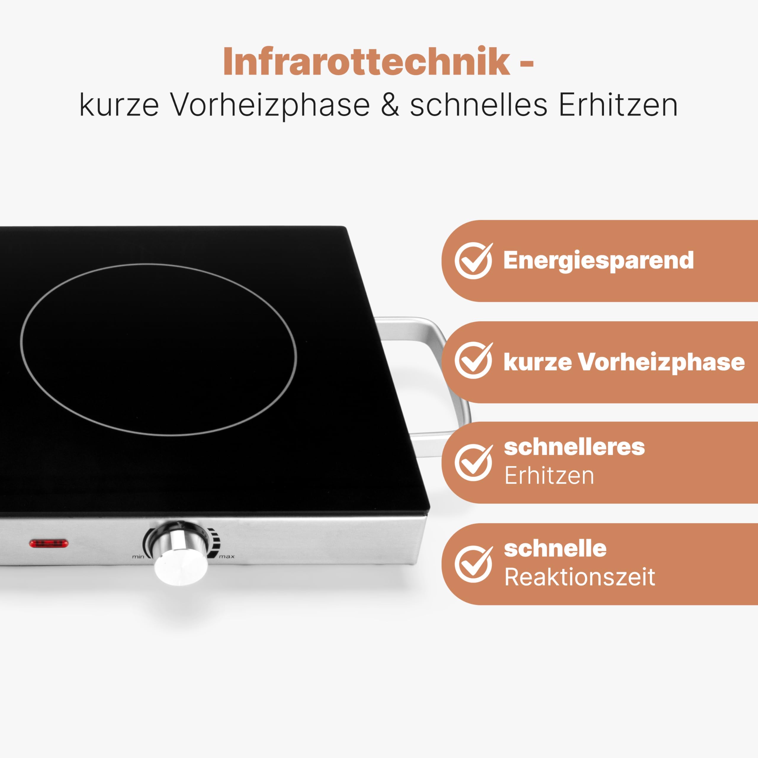 ProfiCook Infrarot-Doppelkochplatte 2800 W Glaskeramik PC-DKP 1211